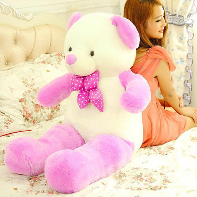 

Skylofts Imported Stuffed Soft 80cm Double Color Teddy Bear Birthday Valentines Gift - 70 cm(Pink)