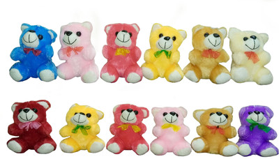 

Connect eCom Cute, Soft and Attractive Small Teddy(14 cm) Pack of 12 - 10 cm(Multicolor)