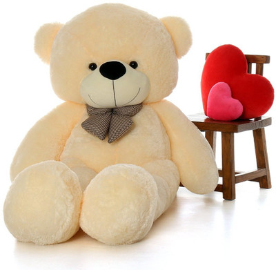 

Sprinkles Cute Bella Creem 152 Cm 5 feet Huggable And Loveable For Someone Special Teddy Bear - 152 cm(Creem)