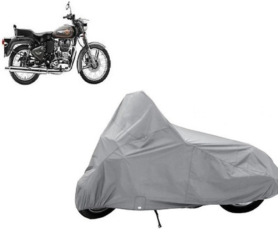 ELECTRIBLES Two Wheeler Cover for Royal Enfield(Bullet 350, Silver)
