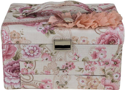 

ZEVORA Floral White Flower Cosmetic Organizer Fashion, Makeup, Jewellery, Multi Purpose Vanity Box (Multicolor) Makeup Vanity Box(Multicolor)