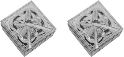 

Prime Jewellery Box for Home Use, Silver, Set of 2 Jewellery Vanity Box(Silver)