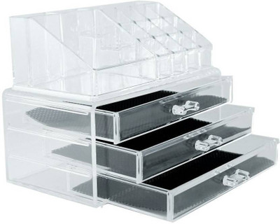 

AVMART Cosmetic Organizer Makeup Storage Box Lipstick Holder Stand drawer Vanity Box Multi Purpose Vanity Box Vanity Box(Multicolor)