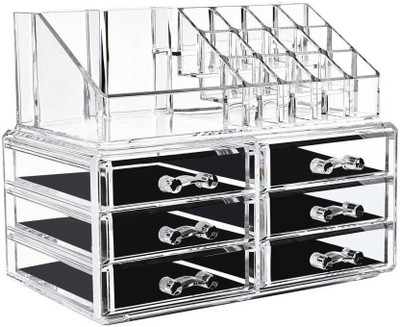 

AVMART Lipsticks Holder stand with 6 Drawer Cosmetic Organizer Vanity Box (White) Jewellery, Makeup, Multi Purpose Vanity Box(White)