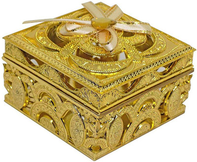 

Majik Decorative Sweet Boxes, Dry Fruit Box, Jewellery Box for Earrings, Storage Box for Travel Use, Golden, Set Of 4 multipurpose Vanity Box (golden) multipurpose Vanity Box(golden)