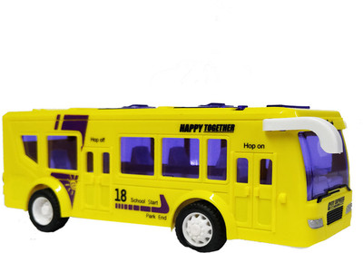 

Emob Battery Operated Yellow Luxury Model Bus Toy with Light & Sound Effect(Multicolor)