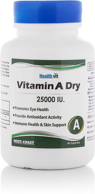 

HealthVit Vitamin A Dry 25000 IU (Pack of 2)(60 No)