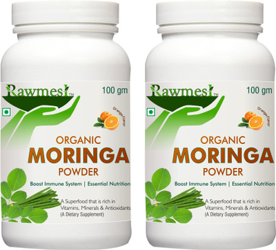 Rawmest MORIONGE, Organic Moringa Olifera Leaf Powder(2 x 100 g)