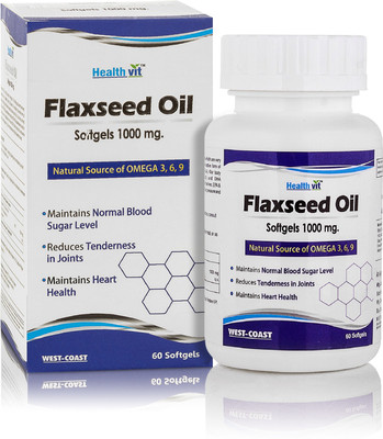 HealthVit Flaxseed oil 1000mg (Pack of 2)(60 No)