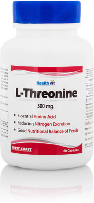 

HealthVit L-Threonine 500mg. 60 Capsules(60 No)