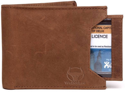 

WalletLee Men Tan Genuine Leather Wallet(6 Card Slots)