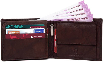 

WalletLee Men Brown Genuine Leather Wallet(6 Card Slots), Antic-brown