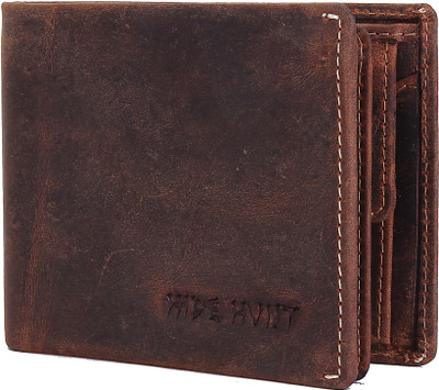 

Hide Hunt Men Casual Brown Genuine Leather Wallet(7 Card Slots)