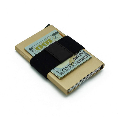 

House of Quirk Men Casual Gold Aluminium Card Holder(7 Card Slots)