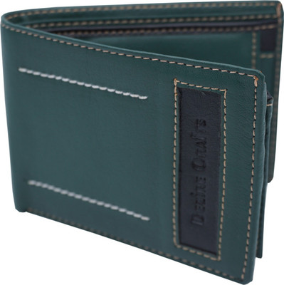 

Dezire Crafts Boys Casual Green, Black Artificial Leather Wallet(7 Card Slots)