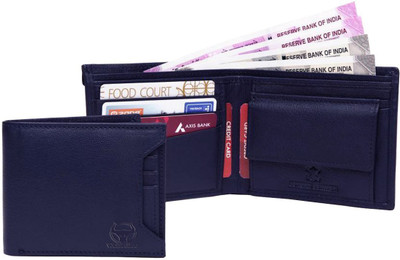 

WalletLee Men Blue Genuine Leather Wallet(6 Card Slots), Bule