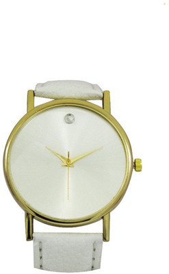

Talgo New Arrival Festive Season Special TGSDWH Single Dialmond Studded Analog White Round Dial White Leather Strap TGSDWH Watch - For Girls