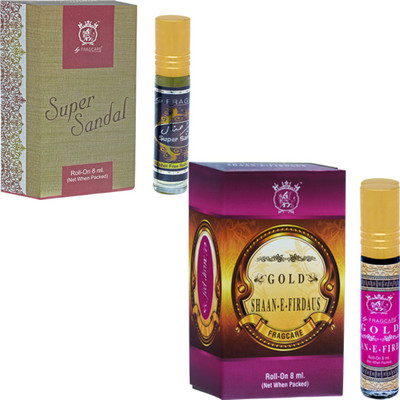 FRAGCARE ATTAR SUPER SANDAL,SHAAN-E-FIRDAUS Each 8 ml (Set of 2 ) Floral Attar(Floral)