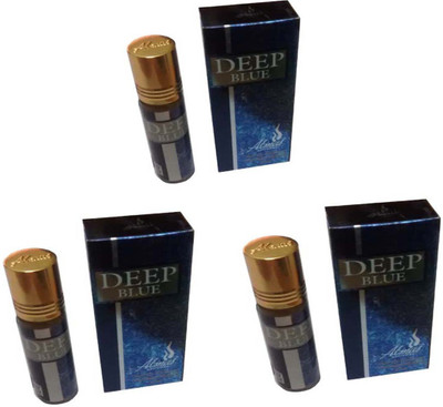 

Almas Pack of 3 x 8ml Deep Blue Alcohol Free Perfume oil Herbal Attar(Musk Arabia)