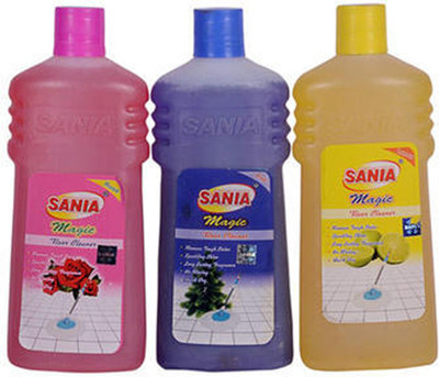 

Sania Rose, Lavender, Lemon Fragnance Floor Cleaner, 1500ml Rose, Lavender, Lemon(1500 ml, Pack of 3)
