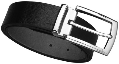 

OODI Men Formal Black Genuine Leather Belt