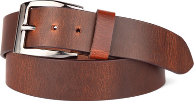 

U+N Men Casual Brown Genuine Leather Belt