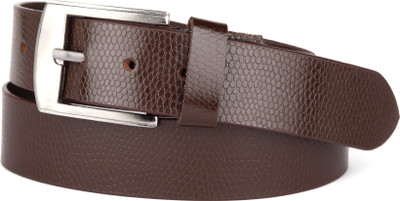 

U+N Men Casual Brown Genuine Leather Belt