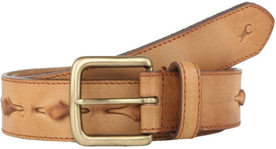 

Fastrack Men Casual Beige Genuine Leather Belt, Tan