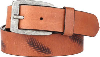 

U+N Men Casual Brown Genuine Leather Belt