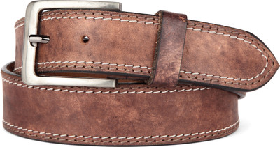 

U+N Men Casual Brown Genuine Leather Belt