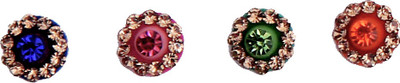 

Sunaina New Love Collection Round Stone Border FOREHEAD Multicolor Bindis(FANCY BINDI)