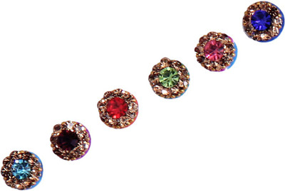 

Sunaina New Love Collection Small Size Round FOREHEAD Multicolor Bindis(FANCY BINDI)