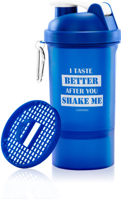 

Flipkart SmartBuy Adrenex 500ml Shaker with powder compartment(Pack of 1, Blue)