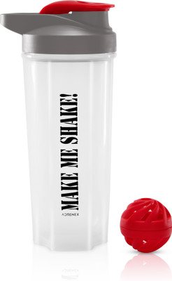 

Flipkart SmartBuy Adrenex 700ml Shaker with blender ball(Pack of 1, Clear, Grey, Red)