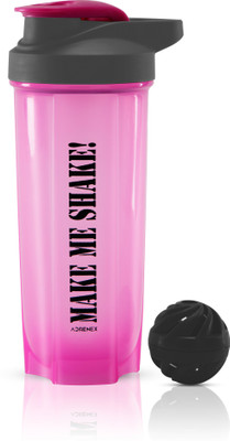 

Flipkart SmartBuy Adrenex 700ml Shaker with blender ball(Pack of 1, Pink, Grey)