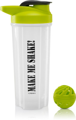 

Flipkart SmartBuy Adrenex 700ml Shaker with blender ball(Pack of 1, Clear, Green)