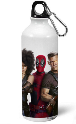 

MUGKIN A-MDP12 Marvel Best Superhero Deadpool Official Printed Bottle 750 ml Sipper(Pack of 1, White), Multicolor