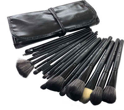 

Puna Store 18 Piece Makeup brush Set (Black)(Pack of 18)