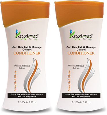 

KAZIMA Anti Hair fall & Damage Control Conditioner (200ml Pack of 2) For Hair Fall Defense, Prevent Hair loss, Damage Repair & Health scalp(200 ml)