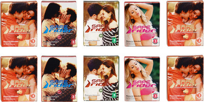 

safe rider premium dotted Condom(Set of 10, 3S)