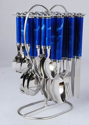 

Elegant Viva Blue Stainless Steel, Plastic Cutlery Set(Pack of 24)