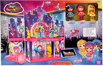 

Toyshine 2 in 1 Party Doll House Toy, 3 Dolls(Multicolor)