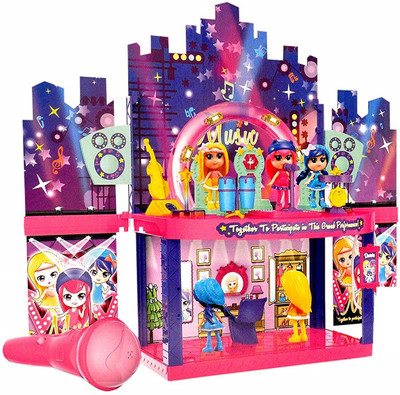 

Toyshine 2 in 1 Party Doll House Toy, 3 Dolls(Multicolor)