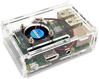 

Everycom Raspberry Pi 3 Model B Acrylic Case Transparent Shell Cover Also Compatible With Raspberry Pi 2 (2 Small +1 Big Heat Sink Included) Electronic Components Electronic Hobby Kit