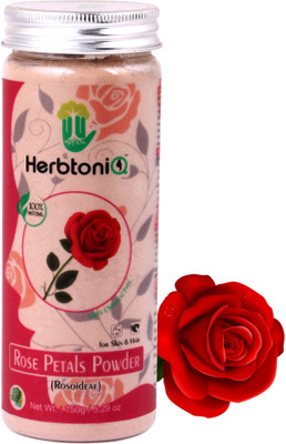 

HerbtoniQ 100% Natural Rose Petals Powder For Face Pack And Hair Pack (Rosoideae)(150 g)