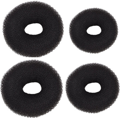 Jampak Hair donut bun maker / hair accessories , hair Bun (Black) Bun(Black)