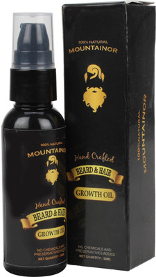 Mountainor premium Hair, beard growth oil 50ml for men , for non-hairy, patchy skin, beard oil for all skin type with natural ingredients.100% safe for faster beard growth without itching.beard and mustache growth oil. Hair Oil(50 ml) Flipkart