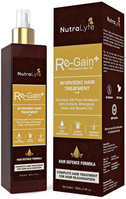 

Nutralyfe Re-Gain Ayurvedic Hair Growth & Damage Treatment with Bhringraj, Ashwgandha & Brahmi Extract Hair Oil(100 ml)