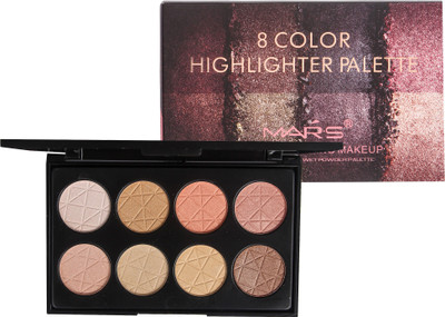 

Mars 3D Highlighter Palette Brighten Highlight Contour Easy to Wear Long Lasting Highlighter(Rose gold)