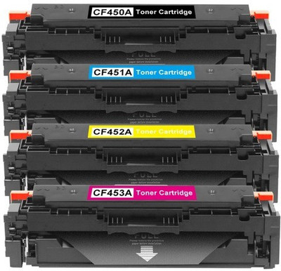 

Dubaria Dubaria 655A Toner Cartridge Compatible For HP 655A / CF450A, CF451A, CF452A, CF453A For Use In HP olor LaserJet Enterprise M652dn, M652n, M653dn, M653x, M681f, M681z, M682z, M681dh, M681f Printers Multi Color Ink Toner(Black, Cyan, Yellow, Magent